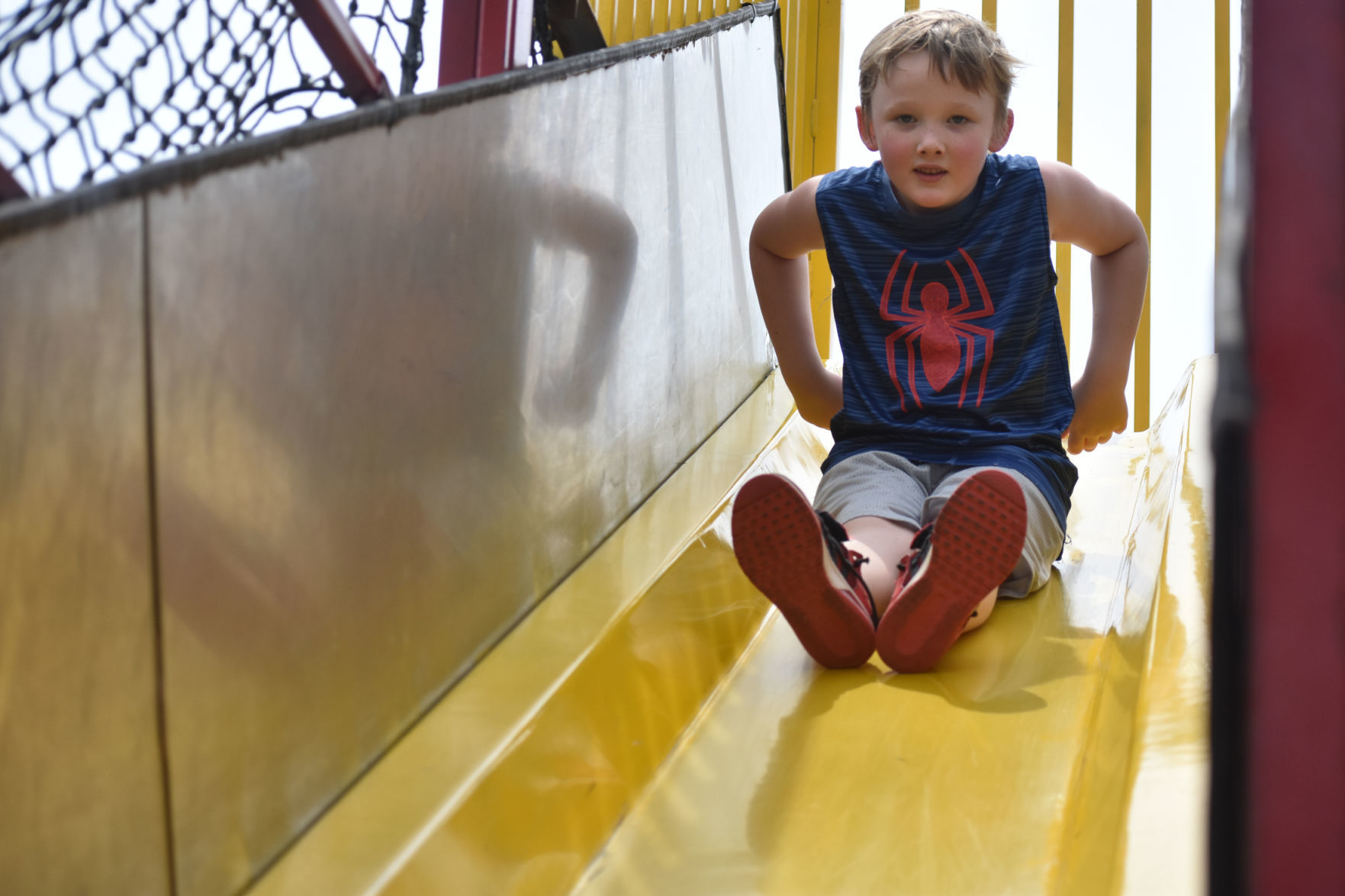 Andrew Lane on the slide